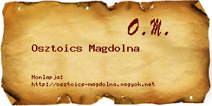 Osztoics Magdolna névjegykártya