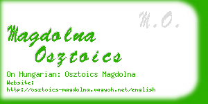 magdolna osztoics business card